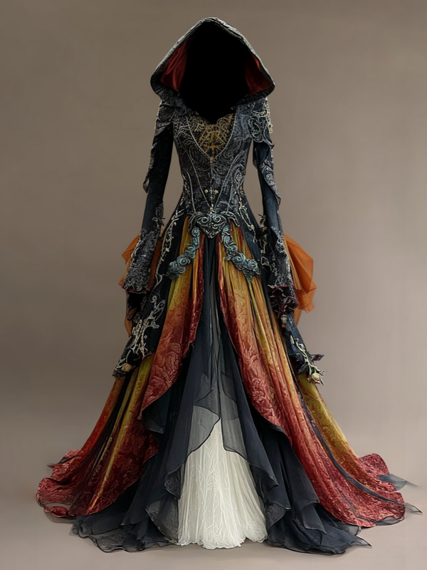 Women's Halloween Gorgeous Fashion Cape Dress 9f97