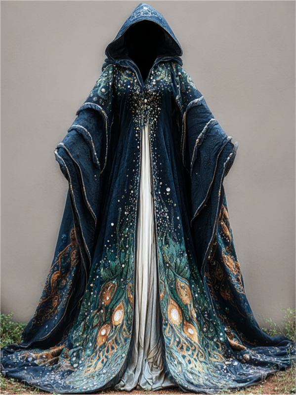 Women's Halloween Gorgeous Fashion Cape Dress d54c