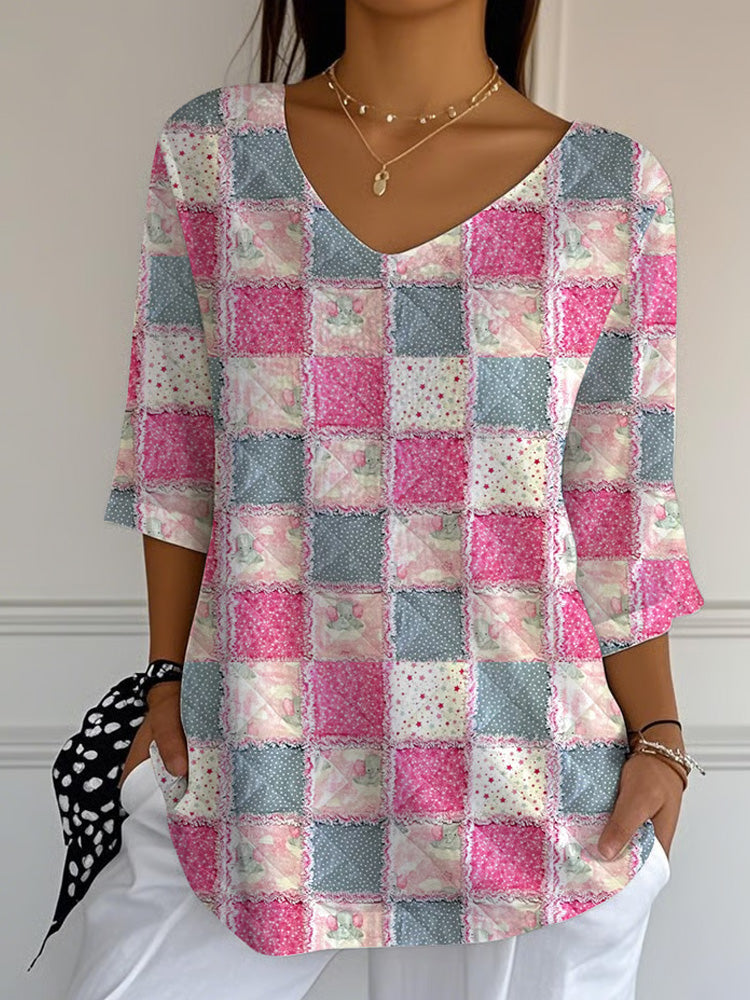 Women's Pink Awareness Print T-shirt