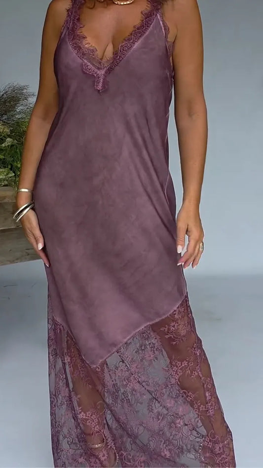 Women's Lace-Trimmed Slip Dress & Cardigan Set