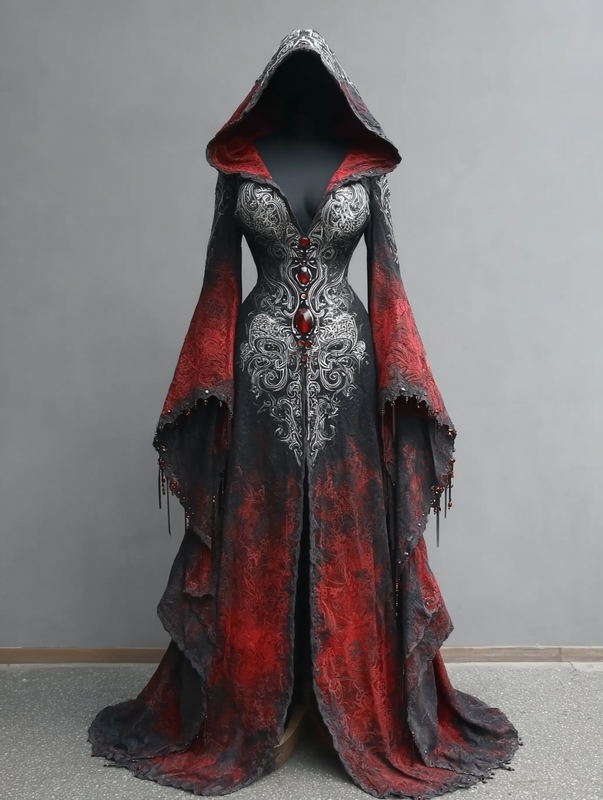 Autumn and winter fashionable Halloween theme dress 4f06