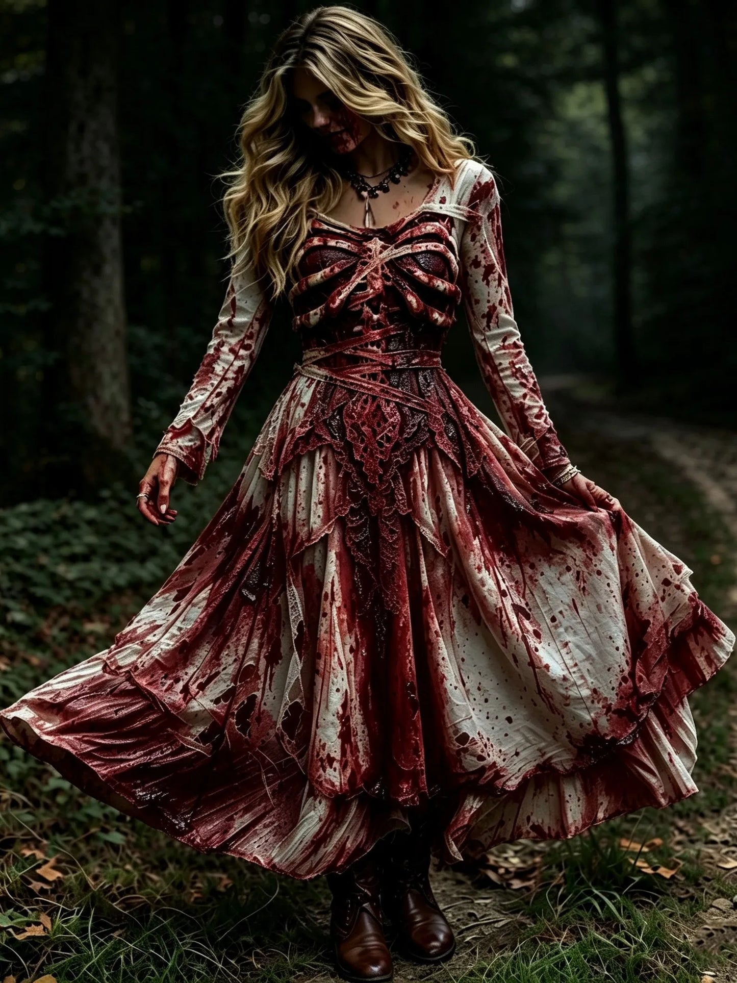 Halloween-themed Printed Dress For Women