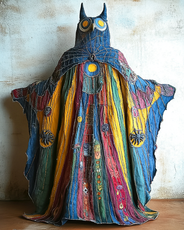 Halloween Theme Party Dark Loose Wide-Sleeved Cape 215e