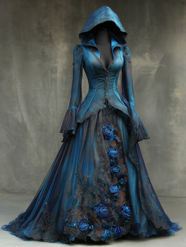 Women's Halloween Gorgeous Fashion Cape Dress dd8f