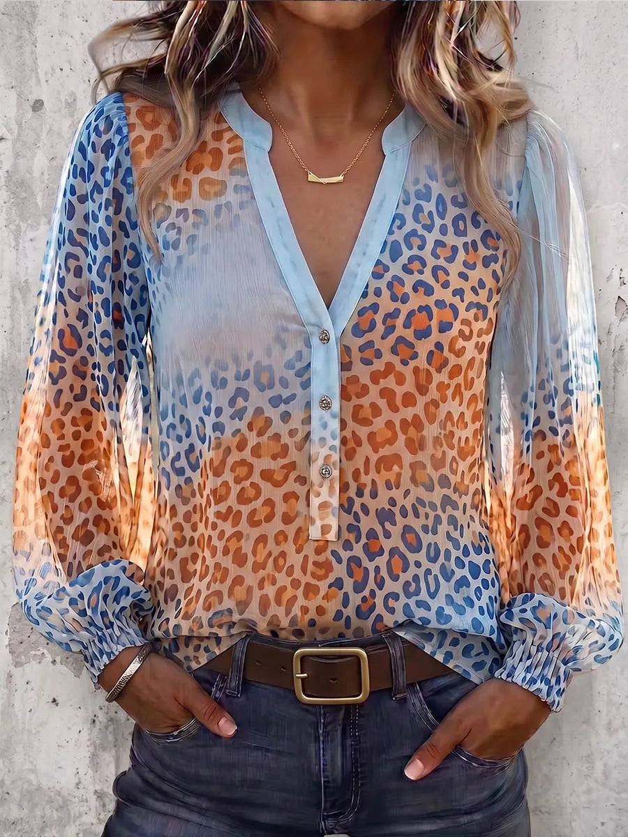 Vintage Art Comfortable Fabrics Chiffon Shirt