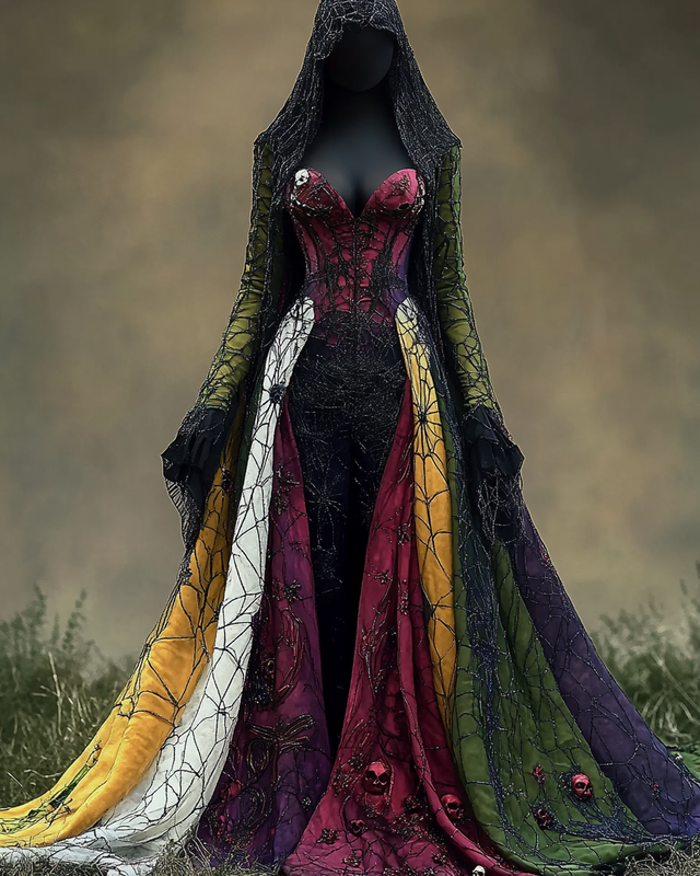 Women's Halloween Contrast Dress 7f48
