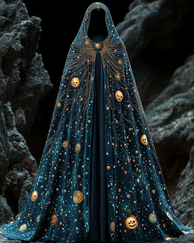 Women's Halloween Bat Wing Sleeve Contrast Color Exaggerated Cape 8ce6