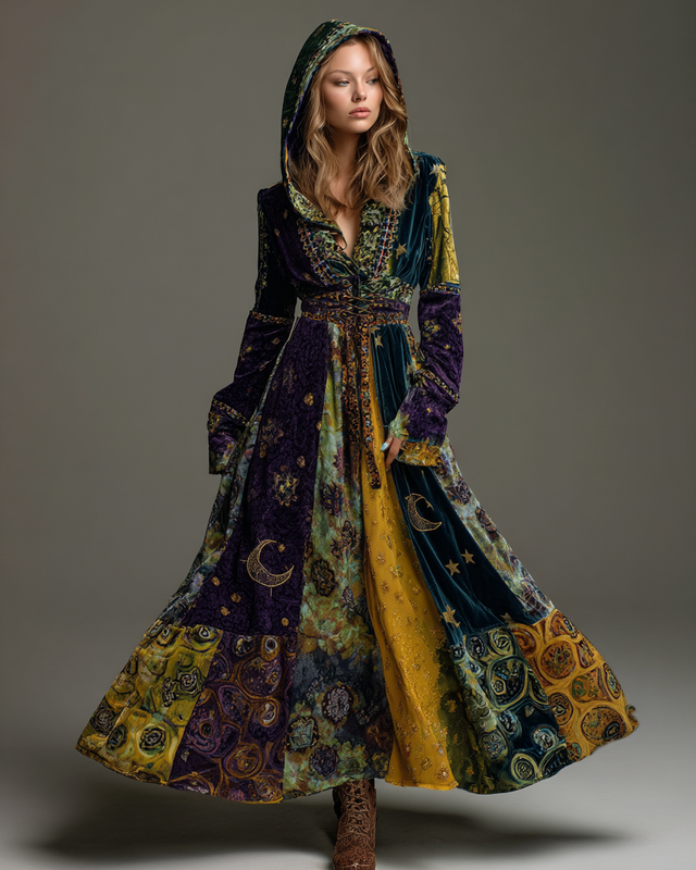 Women's Velvet Slim-Fit Long Dress 95b8
