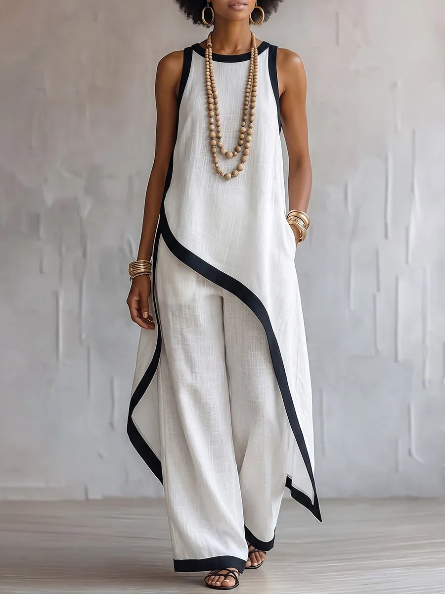 Boho-chic Breathable Cotton-linen Matching Sets