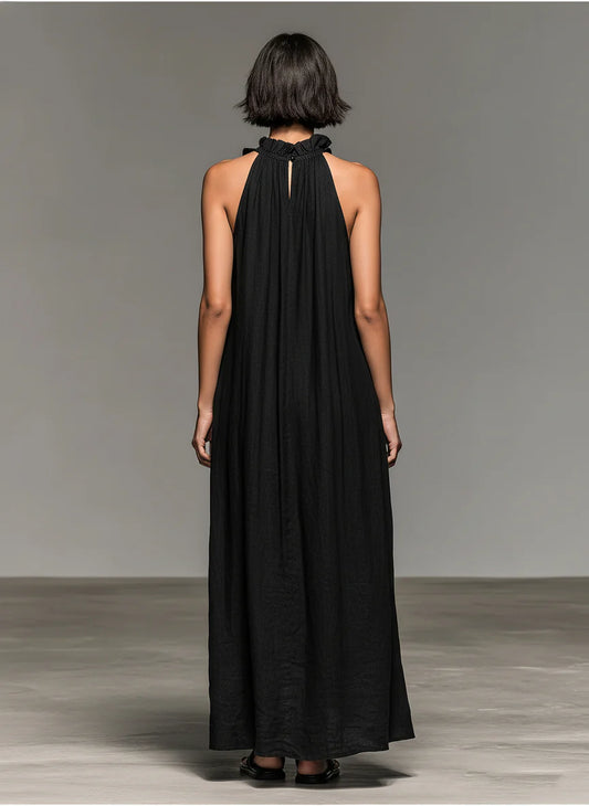 Linen Blend Sleeveless Summer Dress