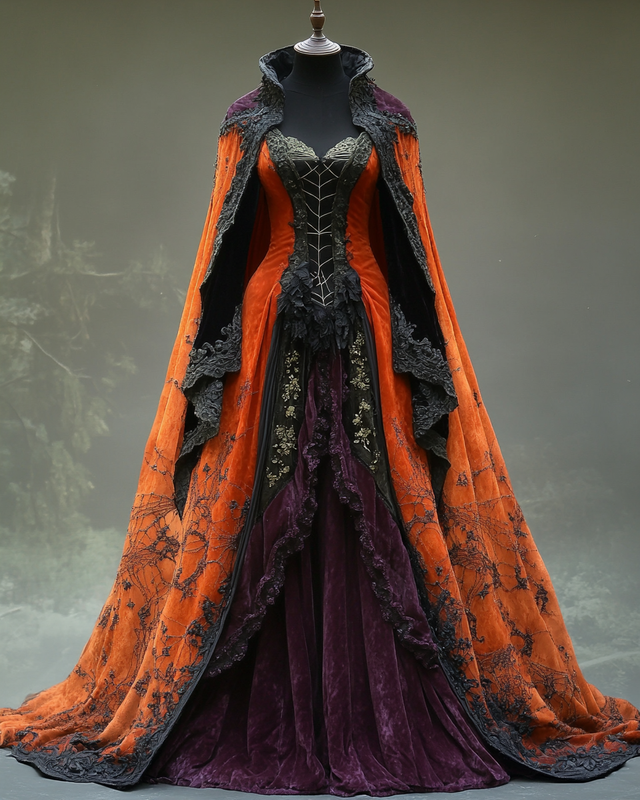 Women's Halloween Contrast Dress 109b