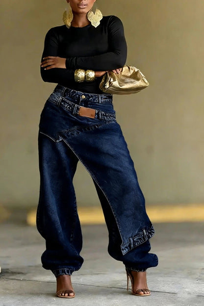 Women's Two-Piece Street Style Fashion Jeans