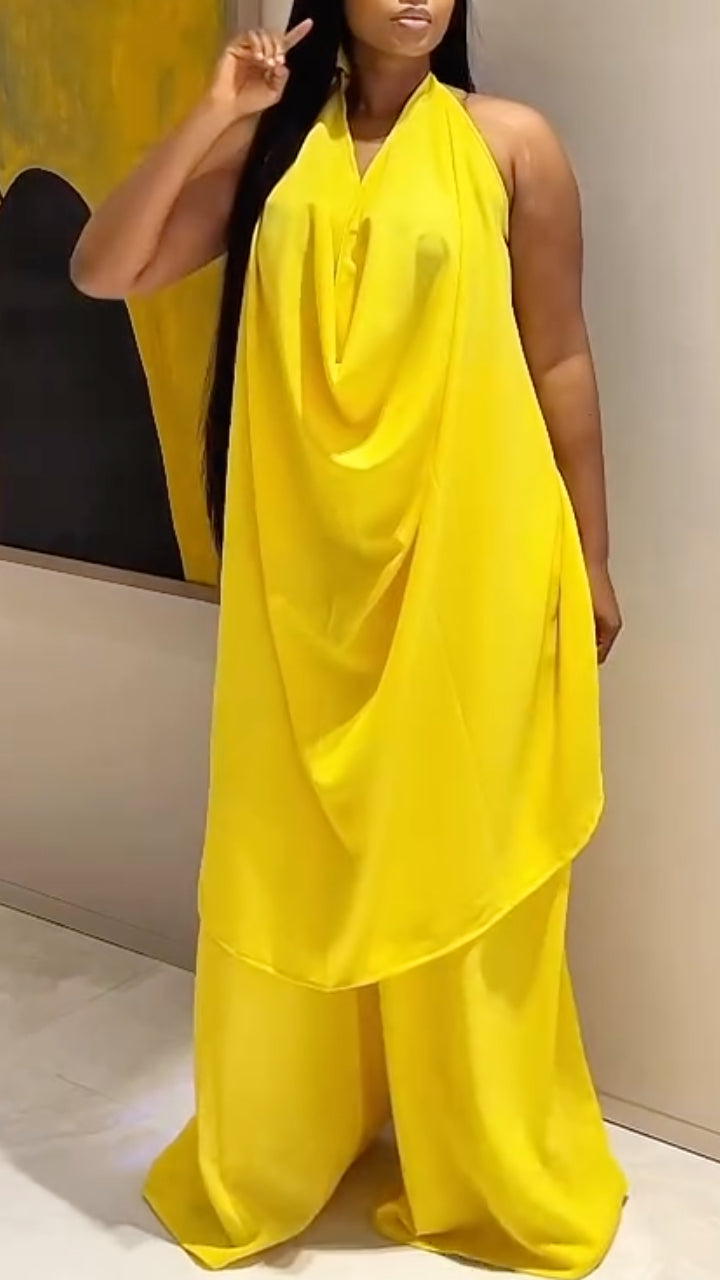 Halter Draped Co-Ord Set
