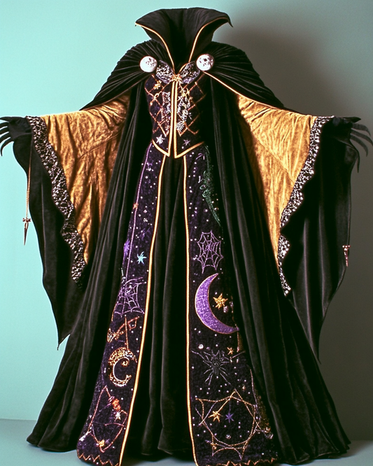 Halloween Theme Party Dark Loose Wide-Sleeved Cape c443