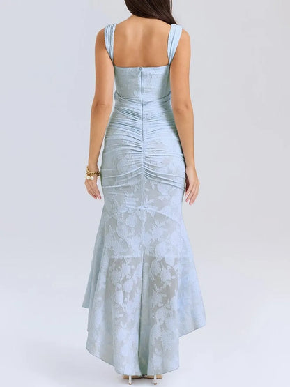 Blue bell floral maxi dress