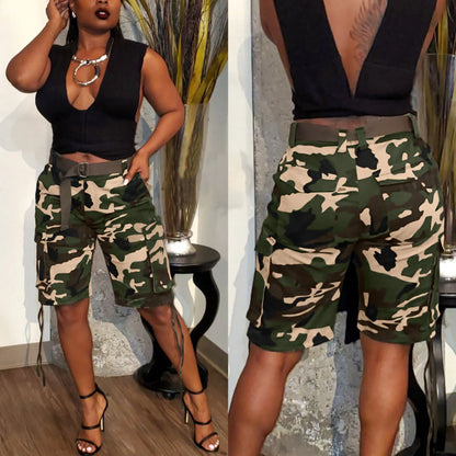 Women's Camouflage Cargo Shorts