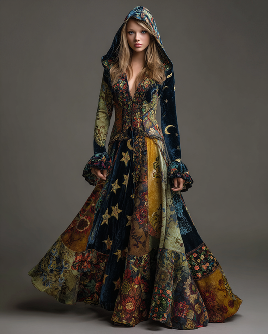 Women's Velvet Slim-Fit Long Dress  c26b