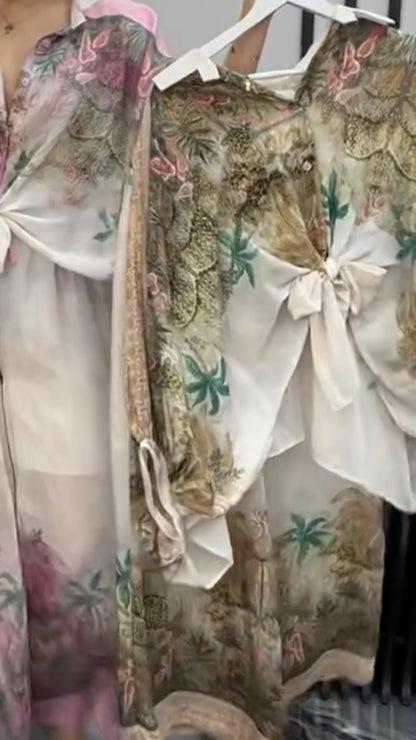 Floral Print Oversized Shirt & Pants Co-Ord Set