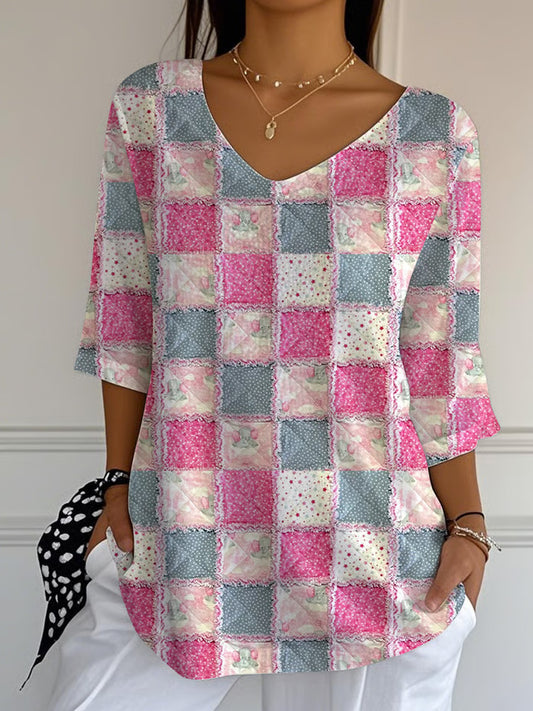 Women's Pink Awareness Print T-shirt