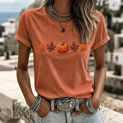 Women's Casual Pumpkin Print Autumn Top