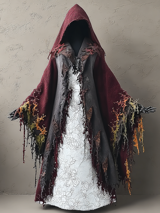 Cosplay Halloween Exaggerated Contrasting Cape Coat  7b8e