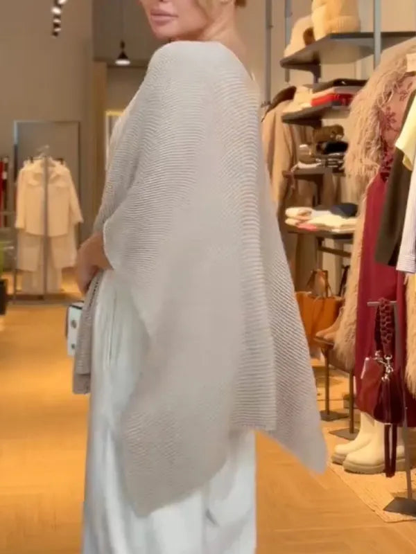 Knit Twist‑Front Cape Top