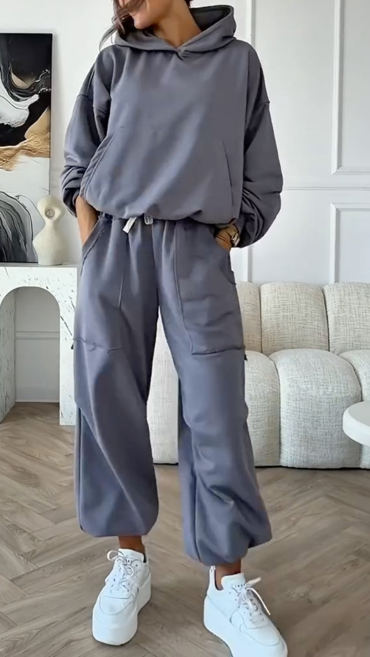 Oversized Hoodie Casual Sweatshirt 2 Piece Set
