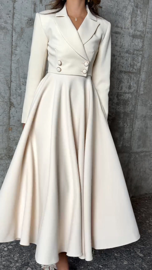 Sleeveless Dress & Cropped Blazer Co-Ord Set
