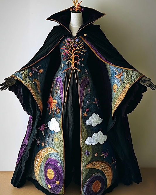 Halloween Theme Party Dark Loose Viking Wide-Sleeved Cape c248