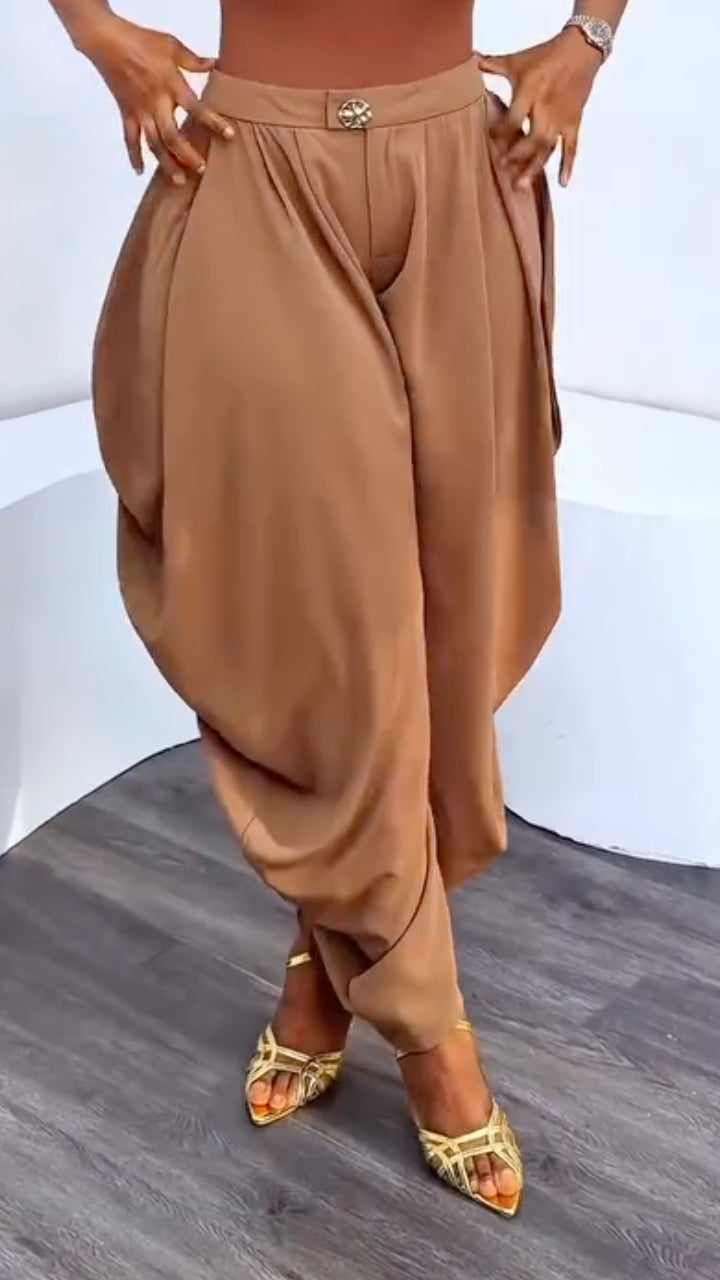 High-Waisted Wide Leg Harem Pants