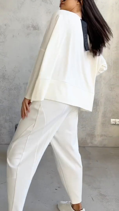 White Minimalist Loungewear Set