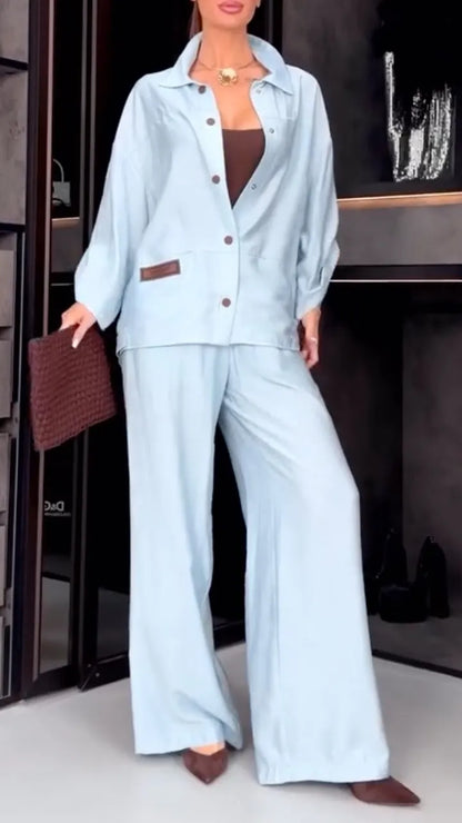Light Blue Oversized Denim Co‑Ord Set