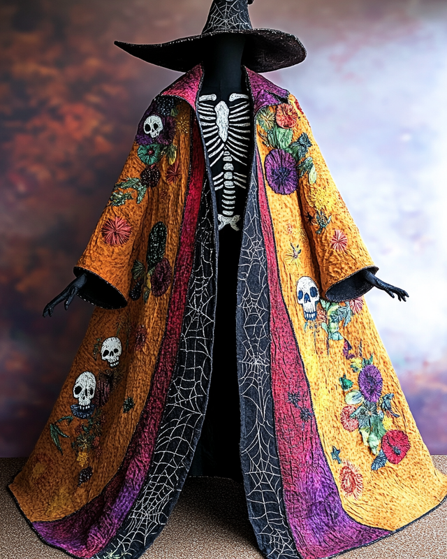Halloween Theme Party Dark Loose Wide-Sleeved Cape aaf1
