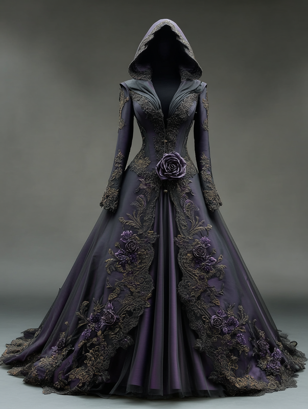 Women's Halloween Gorgeous Fashion Cape Dress fca0