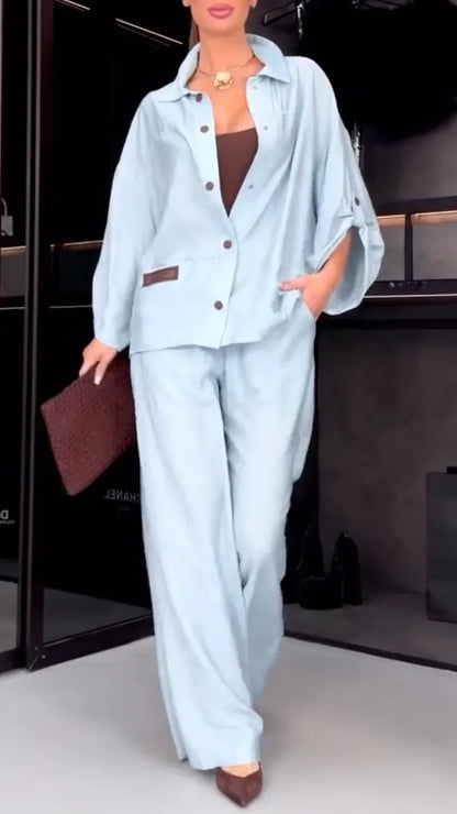 Light Blue Oversized Denim Co‑Ord Set