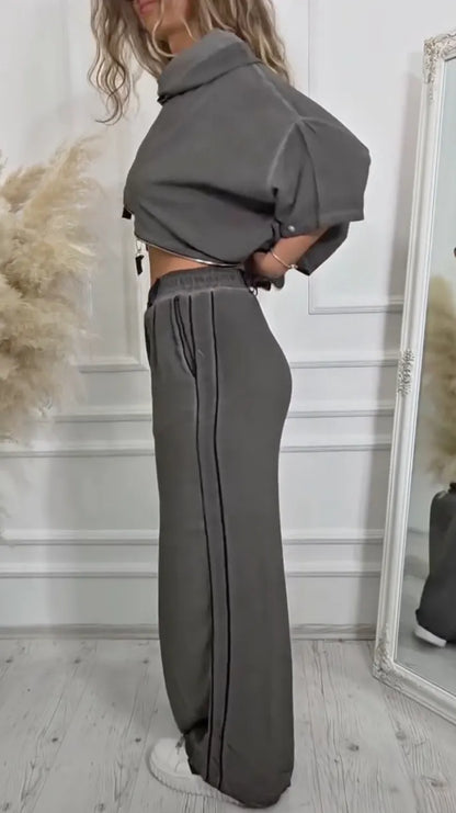 Zip Top & Loose Pants Co-Ord Set