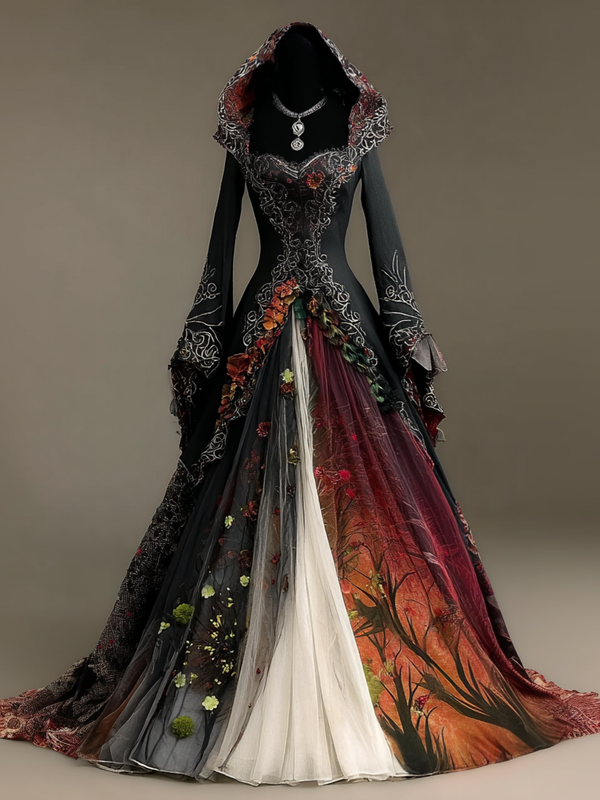 Women's Halloween Gorgeous Fashion Cape Dress 8c4c