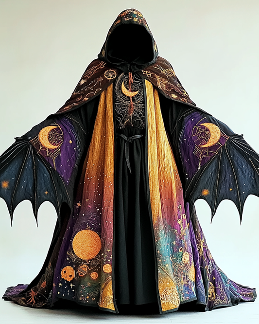 Halloween Theme Party Dark Loose Wide-Sleeved Cape cb50