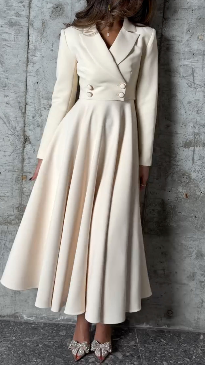 Sleeveless Dress & Cropped Blazer Co-Ord Set