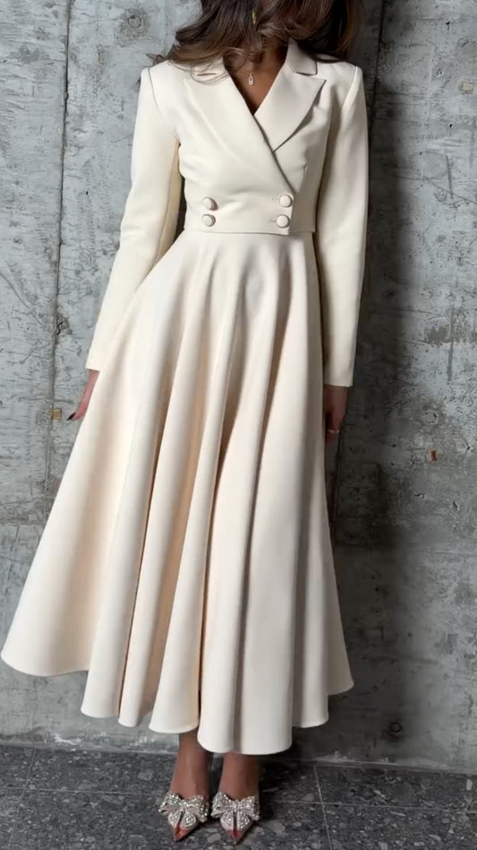 Sleeveless Dress & Cropped Blazer Co-Ord Set
