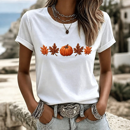 Women's Casual Pumpkin Print Autumn Top