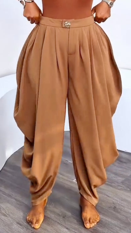 High-Waisted Wide Leg Harem Pants