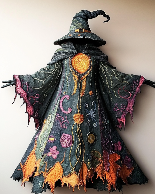 Halloween Theme Party Dark Loose Wide-Sleeved Cape b33e