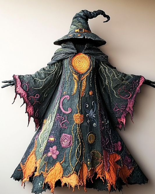 Halloween Theme Party Dark Loose Wide-Sleeved Cape b33e