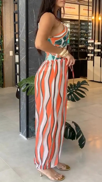 Tropical Print Vacation 2‑Piece Set