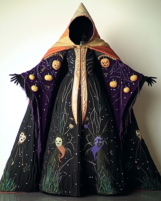 Halloween Theme Party Dark Loose Wide-Sleeved Cape 40a8
