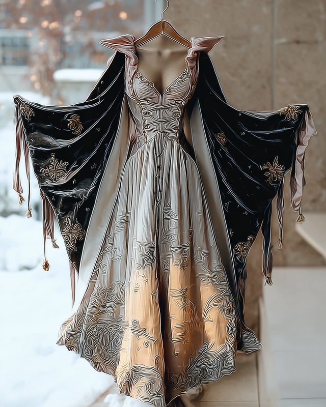 Autumn and winter fashionable contrast color dress acf1