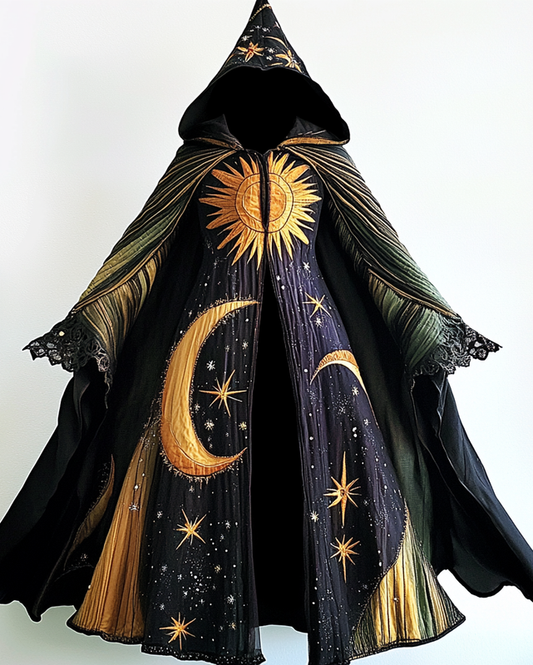 Moon and Stars Long Wizard Cloak  2969
