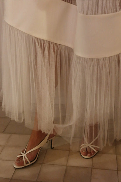 Women's Off-the-Shoulder Paneled Elegant Evening Dress