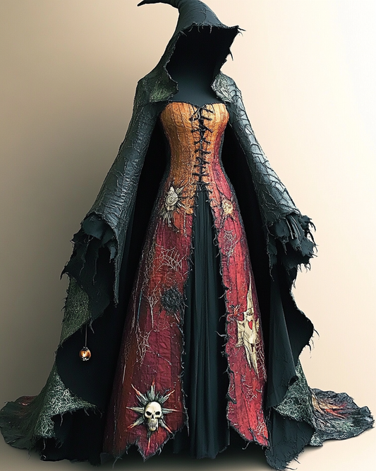 Women's Halloween Bat Wing Sleeve Contrast Cape d85e